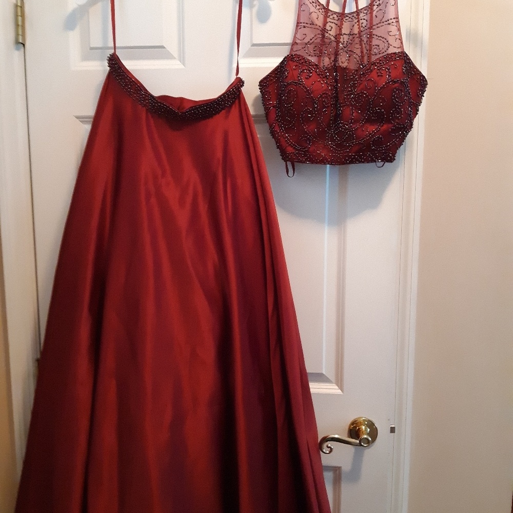 2 piece formal dress